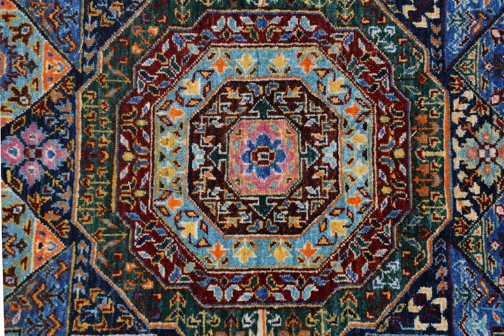 Hand Knotted Mamluk Wool Rug 8' 11" x 12' 1" - No. AT25430