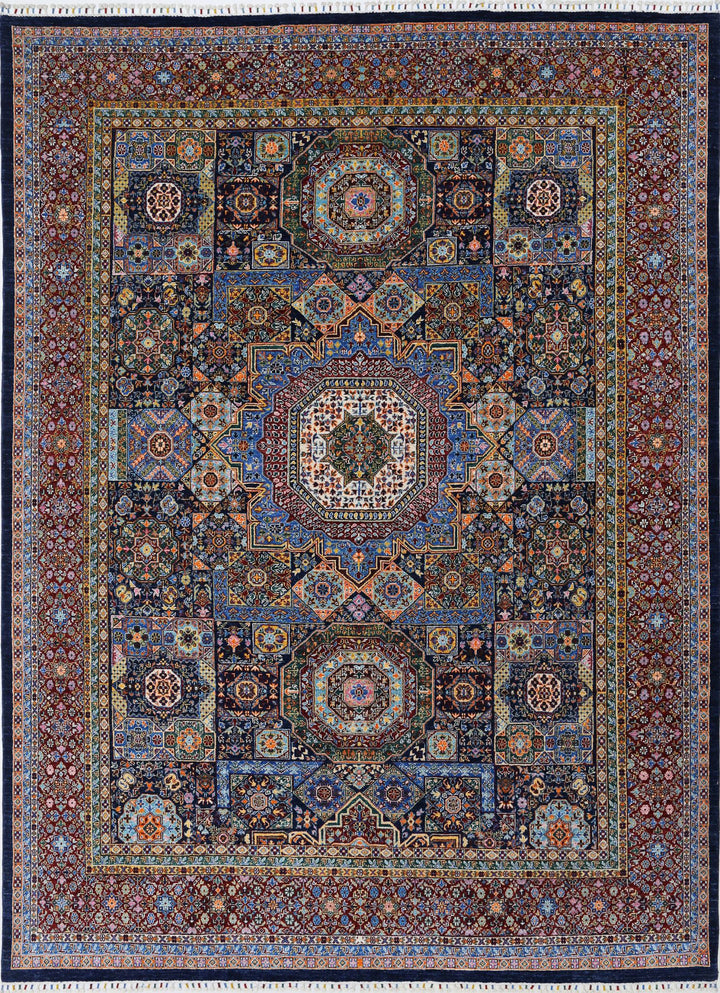 Hand Knotted Mamluk Wool Rug 8' 11" x 12' 1" - No. AT25430
