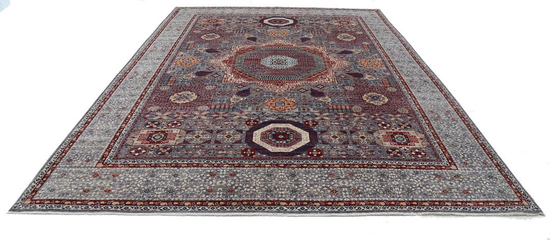 Hand Knotted Mamluk Wool Rug 9' 11" x 14' 0" - No. AT89286