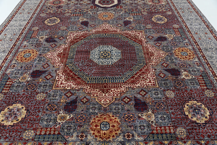 Hand Knotted Mamluk Wool Rug 9' 11" x 14' 0" - No. AT89286