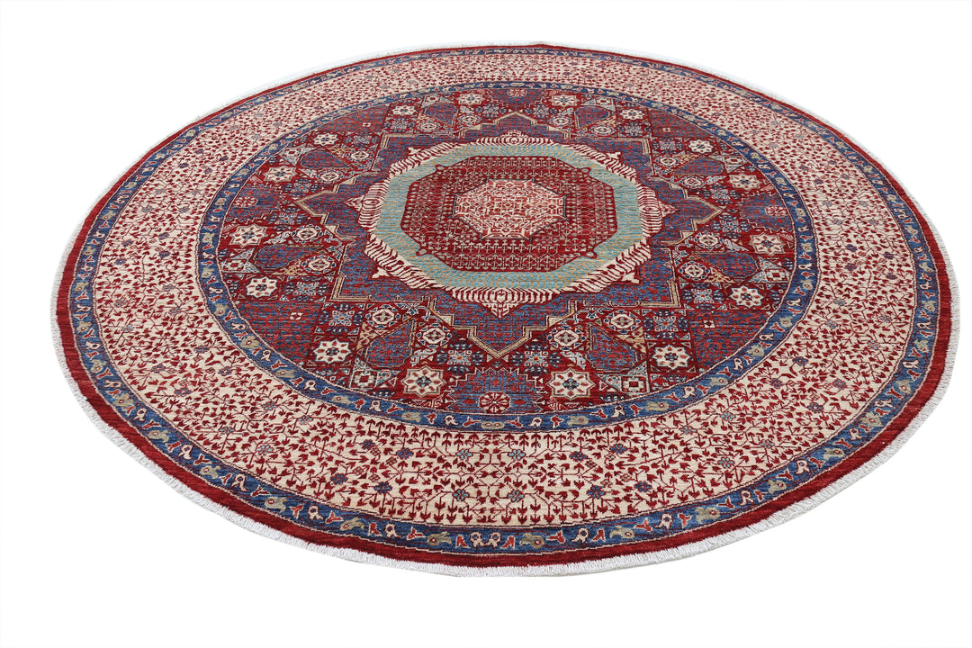 Hand Knotted Mamluk Wool Rug 7' 10" x 7' 11" - No. AT86990