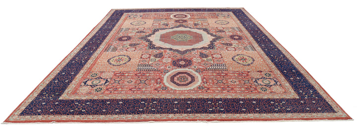 Hand Knotted Fine Mamluk Wool Rug 11' 1" x 15' 7" - No. AT25725