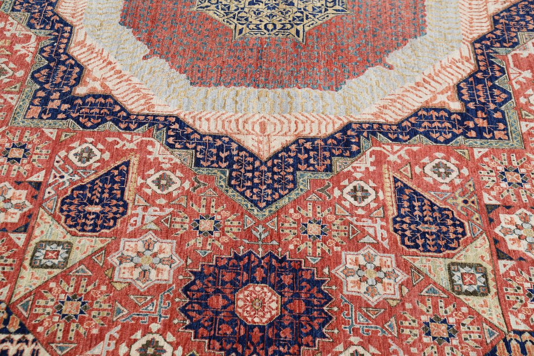 Hand Knotted Fine Mamluk Wool Rug 11' 1" x 15' 7" - No. AT25725