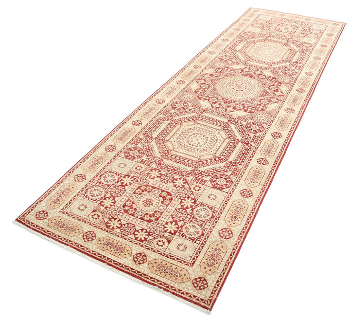 Hand Knotted Fine Mamluk Wool Rug 3' 7" x 11' 3" - No. AT35826