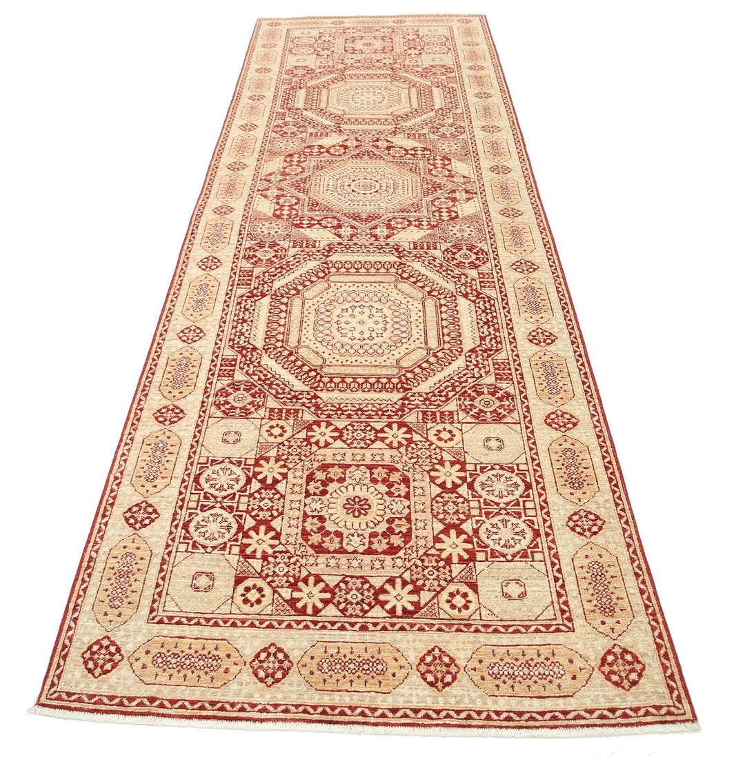Hand Knotted Fine Mamluk Wool Rug 3' 7" x 11' 3" - No. AT35826