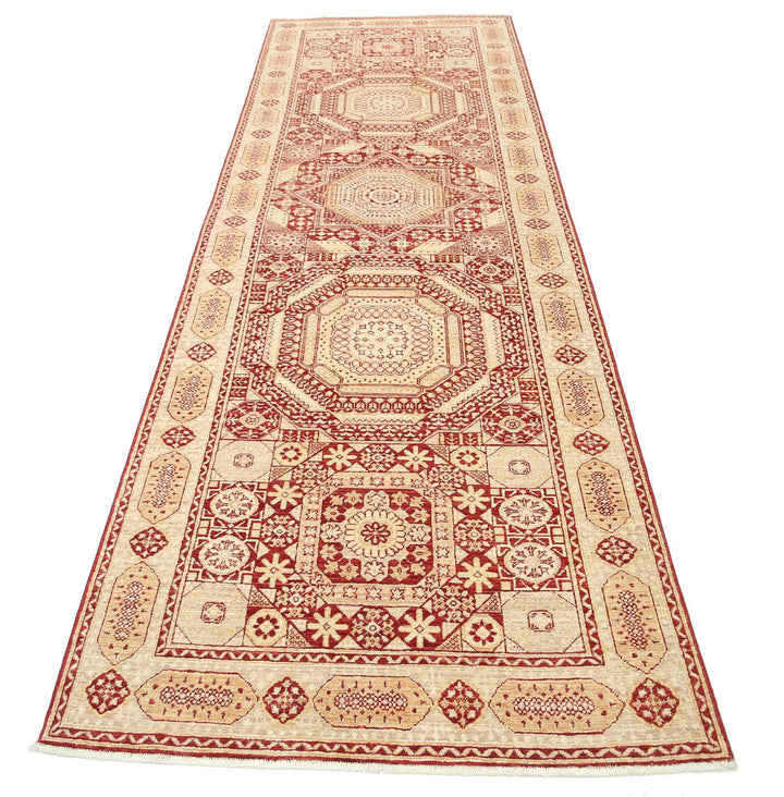 Hand Knotted Fine Mamluk Wool Rug 3' 7" x 11' 3" - No. AT35826