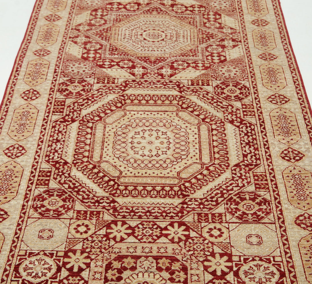 Hand Knotted Fine Mamluk Wool Rug 3' 7" x 11' 3" - No. AT35826