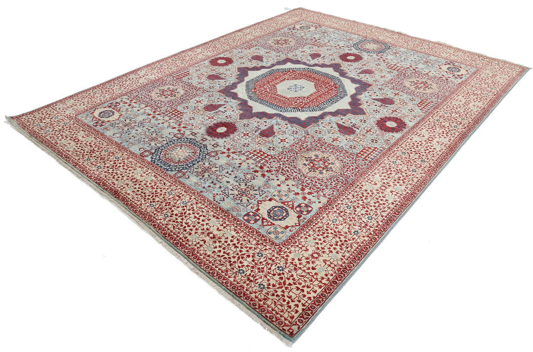 Hand Knotted Fine Mamluk Wool Rug 7' 11" x 10' 0" - No. AT10618