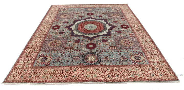 Hand Knotted Fine Mamluk Wool Rug 7' 11" x 10' 0" - No. AT10618