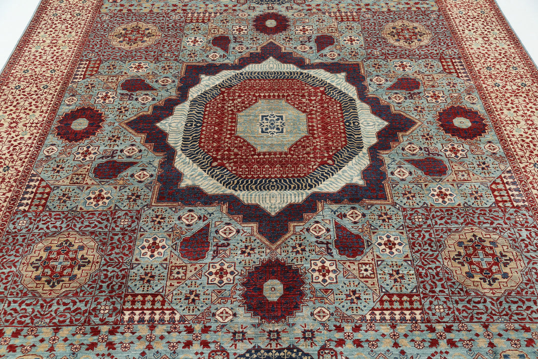 Hand Knotted Fine Mamluk Wool Rug 7' 11" x 10' 0" - No. AT10618