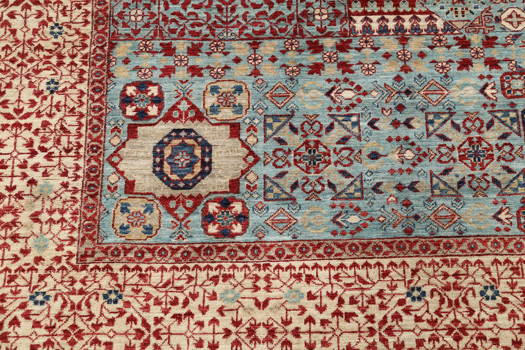 Hand Knotted Fine Mamluk Wool Rug 7' 11" x 10' 0" - No. AT10618