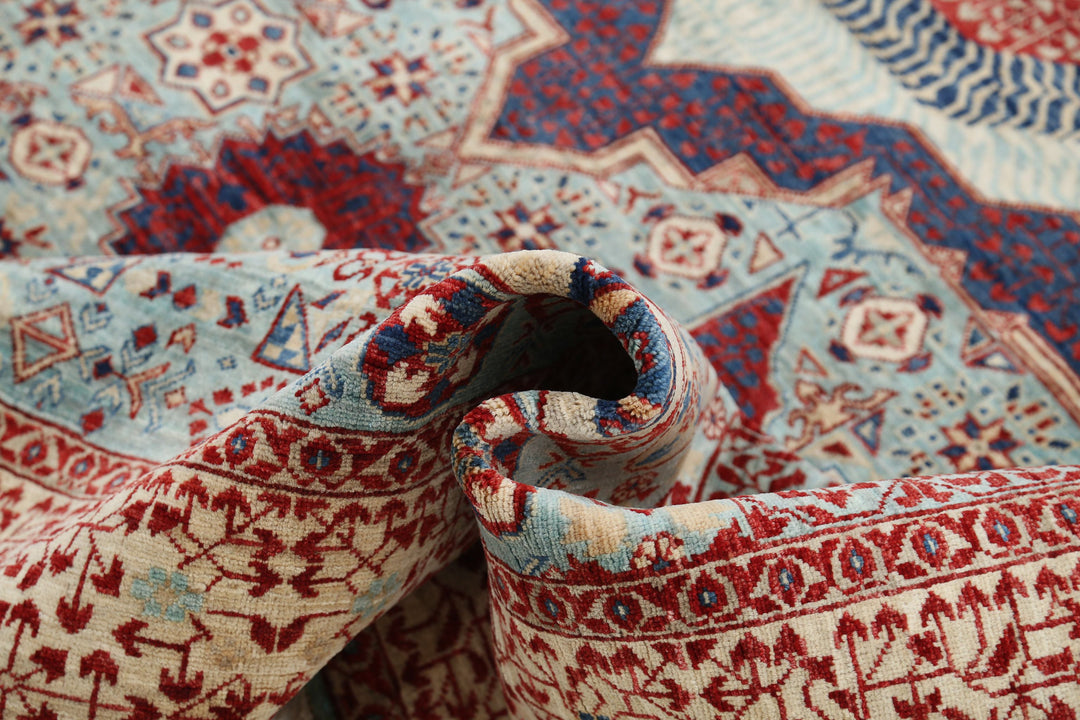 Hand Knotted Fine Mamluk Wool Rug 7' 11" x 10' 0" - No. AT10618