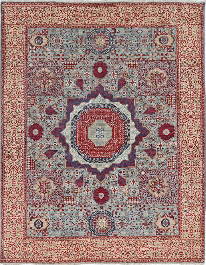 Hand Knotted Fine Mamluk Wool Rug 7' 11" x 10' 0" - No. AT10618