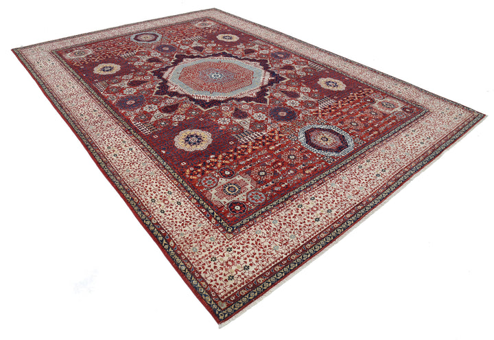 Hand Knotted Fine Mamluk Wool Rug 8' 10" x 12' 2" - No. AT73944