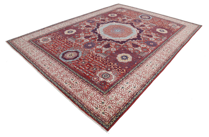 Hand Knotted Fine Mamluk Wool Rug 8' 10" x 12' 2" - No. AT73944
