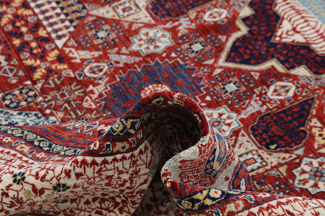 Hand Knotted Fine Mamluk Wool Rug 8' 10" x 12' 2" - No. AT73944