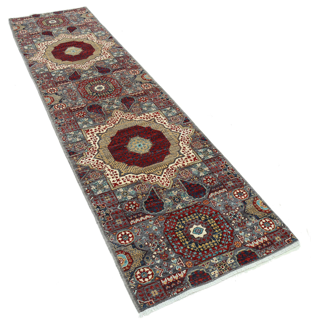 Hand Knotted Fine Mamluk Wool Rug 2' 7" x 9' 9" - No. AT78260
