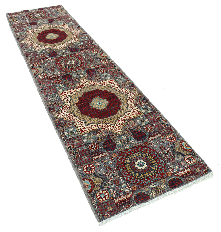 Hand Knotted Fine Mamluk Wool Rug 2' 7" x 9' 9" - No. AT78260