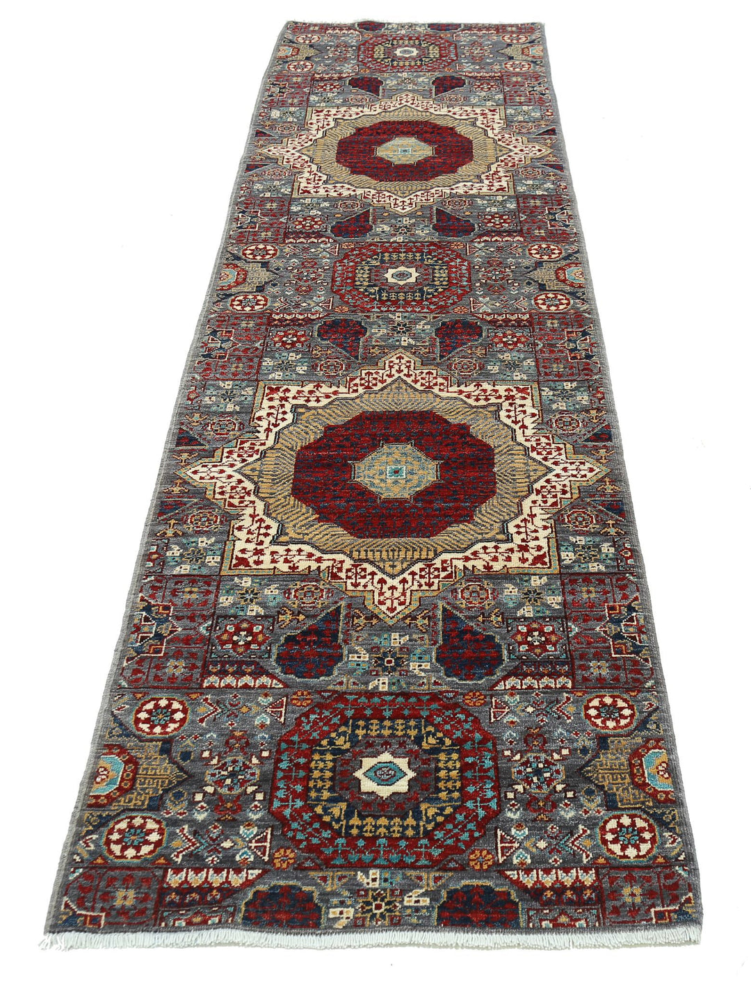 Hand Knotted Fine Mamluk Wool Rug 2' 7" x 9' 9" - No. AT78260