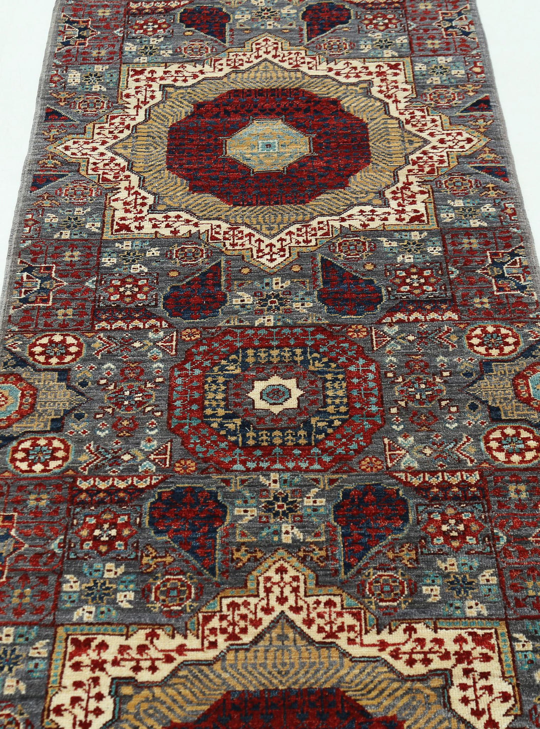Hand Knotted Fine Mamluk Wool Rug 2' 7" x 9' 9" - No. AT78260