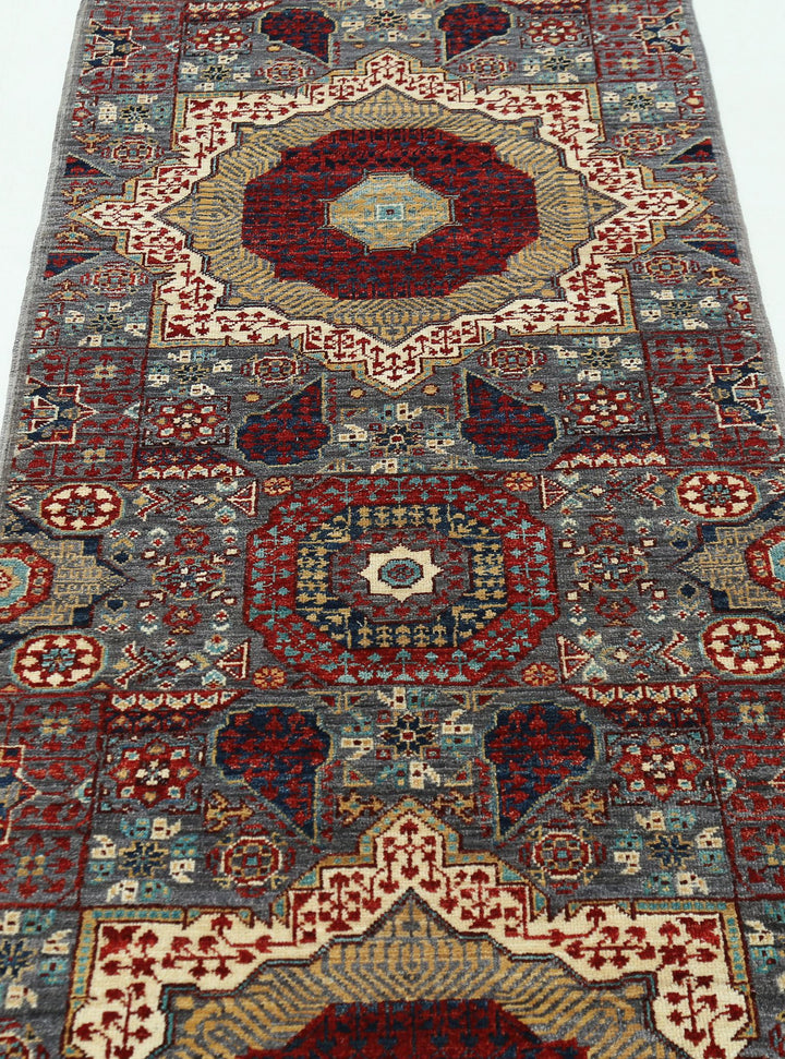 Hand Knotted Fine Mamluk Wool Rug 2' 7" x 9' 9" - No. AT78260