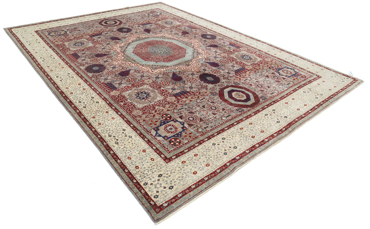 Hand Knotted Fine Mamluk Wool Rug 8' 10" x 12' 2" - No. AT51856
