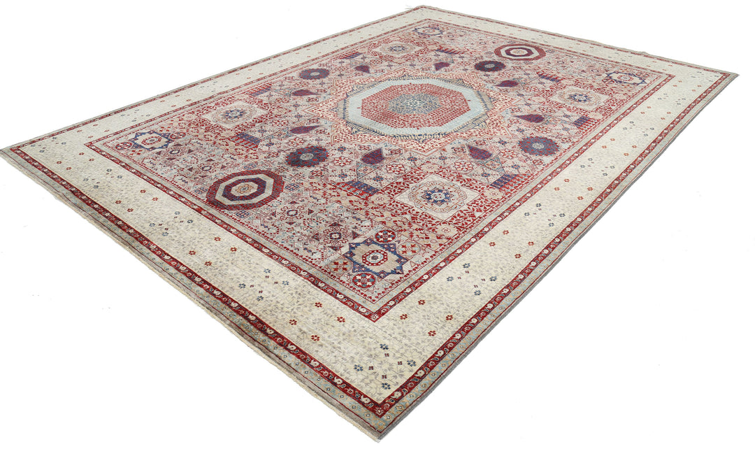 Hand Knotted Fine Mamluk Wool Rug 8' 10" x 12' 2" - No. AT51856