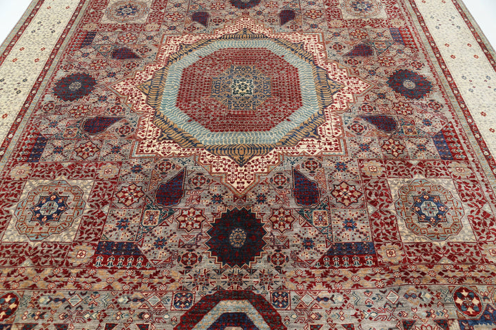 Hand Knotted Fine Mamluk Wool Rug 8' 10" x 12' 2" - No. AT51856