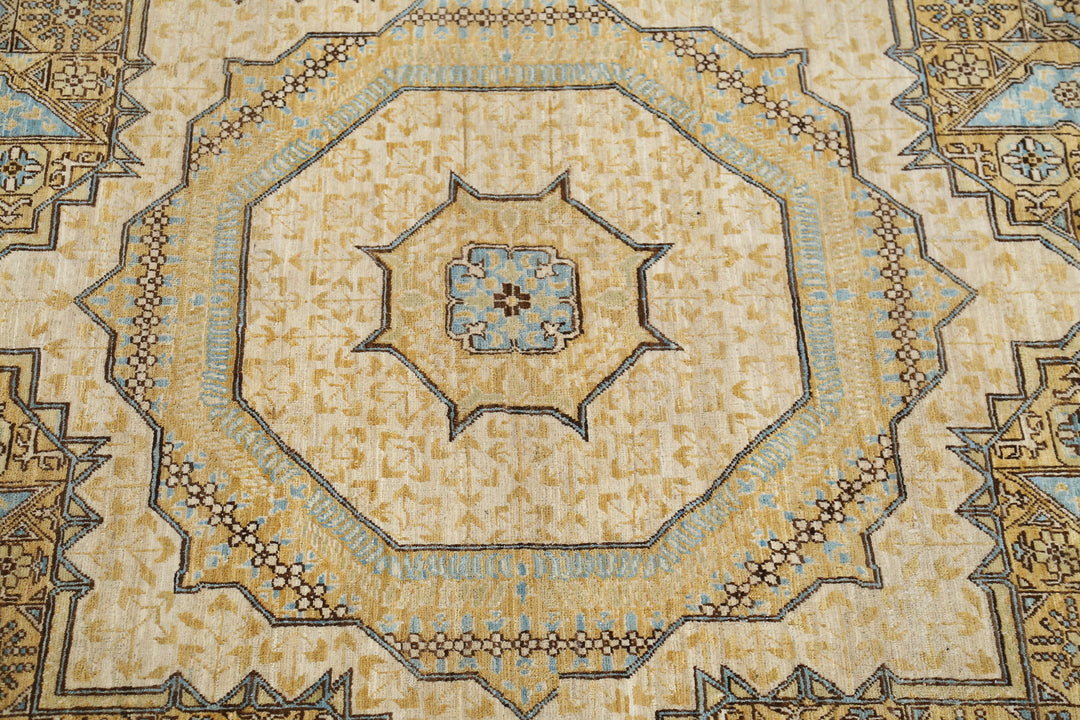 Hand Knotted Fine Mamluk Wool Rug 7' 10" x 10' 10" - No. AT56652