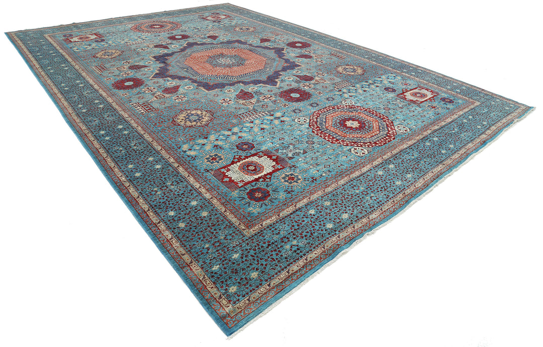 Hand Knotted Fine Mamluk Wool Rug 11' 11" x 17' 5" - No. AT12715