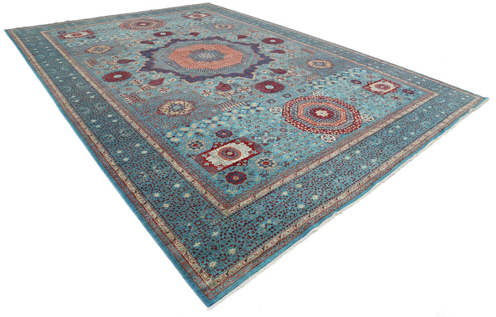 Hand Knotted Fine Mamluk Wool Rug 11' 11" x 17' 5" - No. AT12715