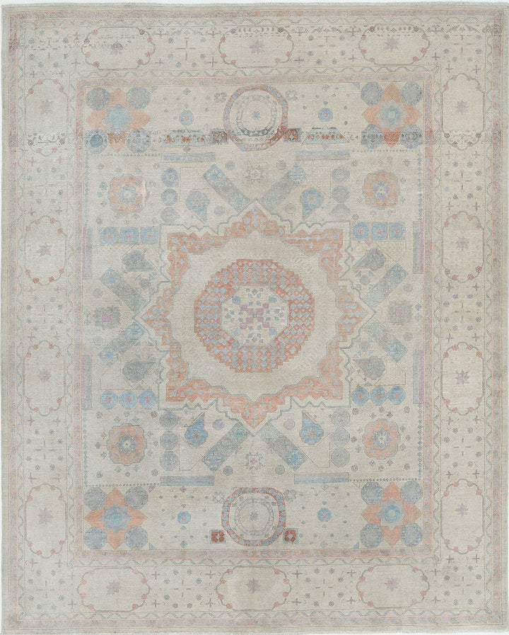 Hand Knotted Fine Mamluk Wool Rug 7' 11" x 9' 9" - No. AT32059