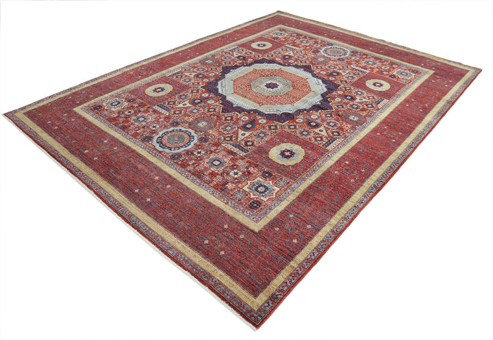 Hand Knotted Fine Mamluk Wool Rug 7' 11" x 10' 6" - No. AT22216