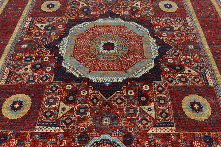 Hand Knotted Fine Mamluk Wool Rug 7' 11" x 10' 6" - No. AT22216