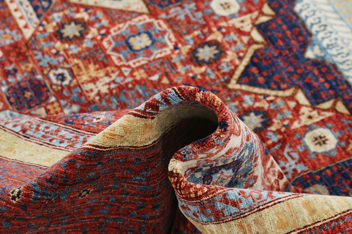 Hand Knotted Fine Mamluk Wool Rug 7' 11" x 10' 6" - No. AT22216