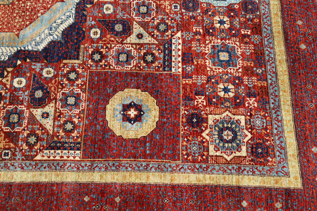 Hand Knotted Fine Mamluk Wool Rug 7' 11" x 10' 6" - No. AT22216