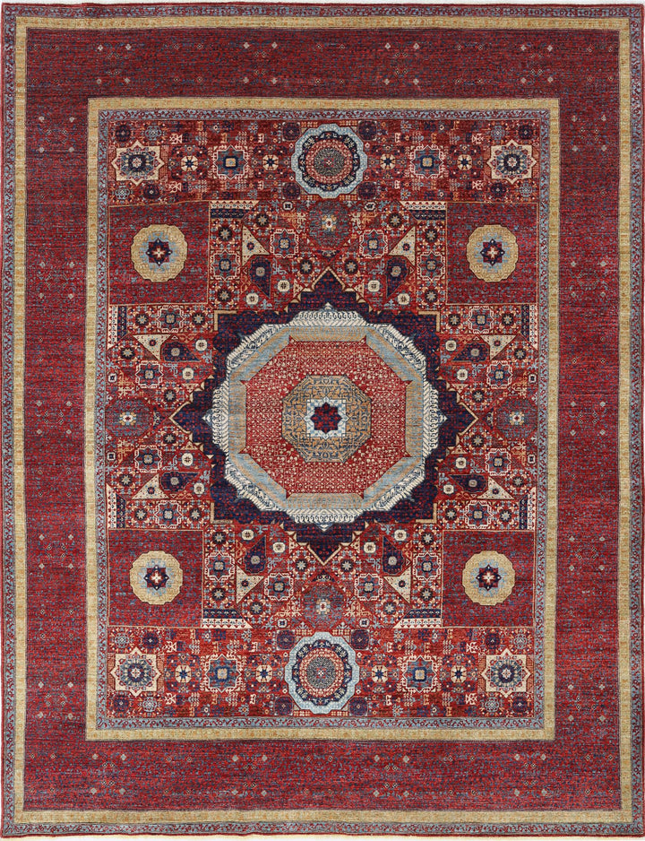Hand Knotted Fine Mamluk Wool Rug 7' 11" x 10' 6" - No. AT22216