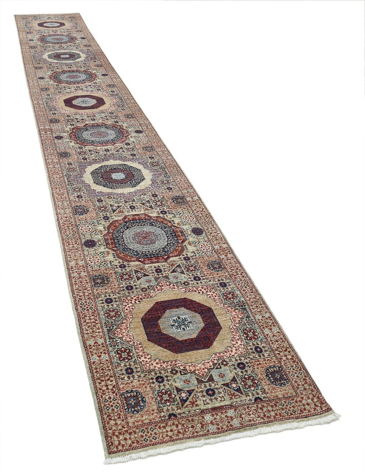 Hand Knotted Fine Mamluk Wool Rug 2' 5" x 17' 3" - No. AT17112