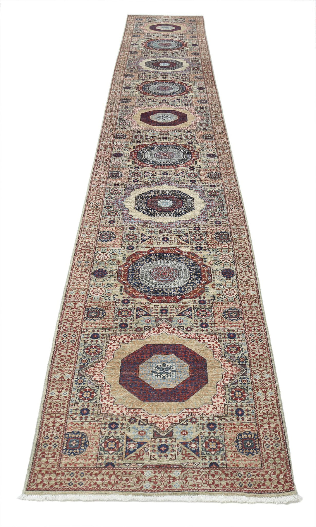 Hand Knotted Fine Mamluk Wool Rug 2' 5" x 17' 3" - No. AT17112