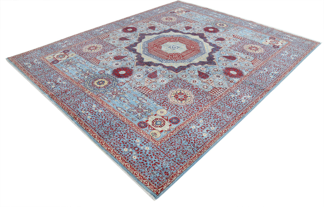Hand Knotted Fine Mamluk Wool Rug 8' 1" x 9' 10" - No. AT68382