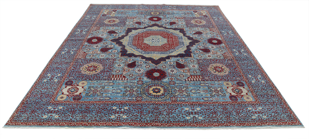 Hand Knotted Fine Mamluk Wool Rug 8' 1" x 9' 10" - No. AT68382
