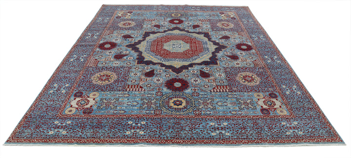 Hand Knotted Fine Mamluk Wool Rug 8' 1" x 9' 10" - No. AT68382