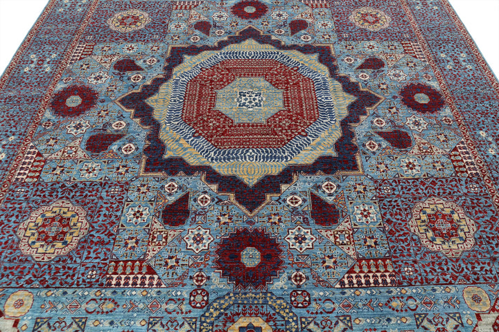 Hand Knotted Fine Mamluk Wool Rug 8' 1" x 9' 10" - No. AT68382