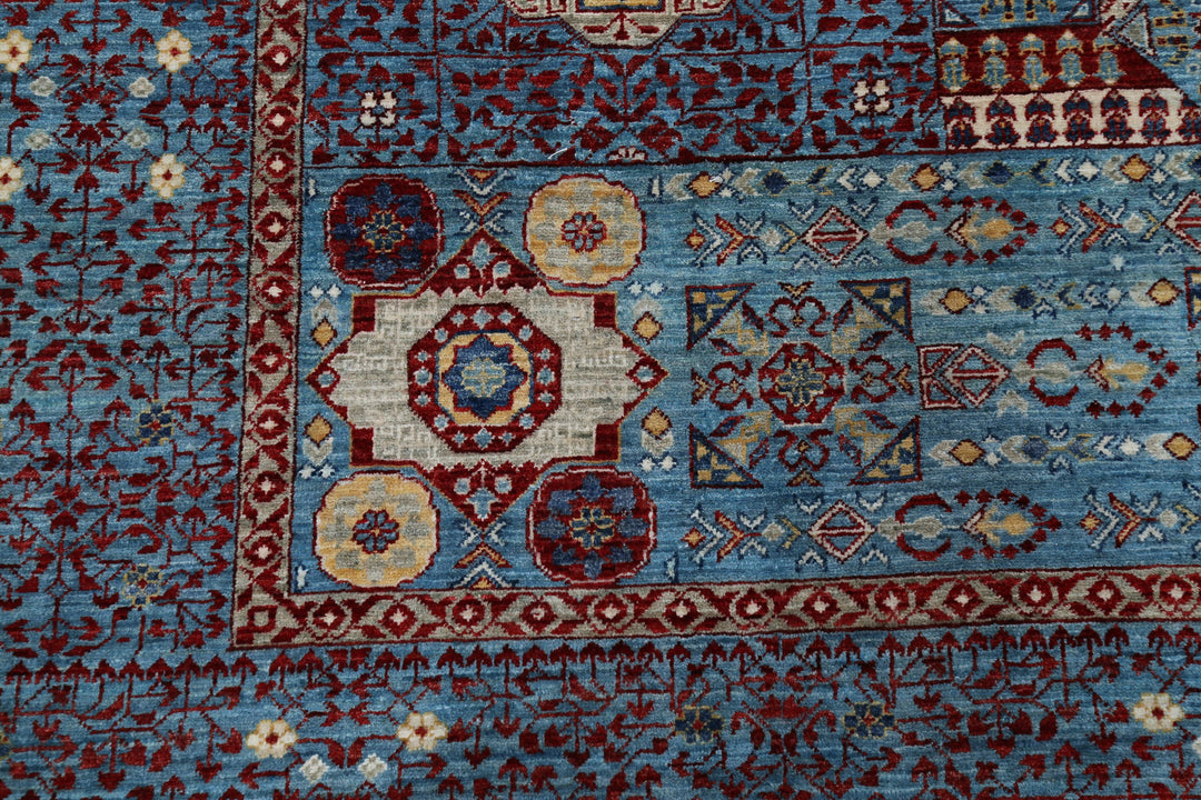 Hand Knotted Fine Mamluk Wool Rug 8' 1" x 9' 10" - No. AT68382
