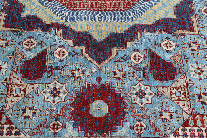 Hand Knotted Fine Mamluk Wool Rug 8' 1" x 9' 10" - No. AT68382