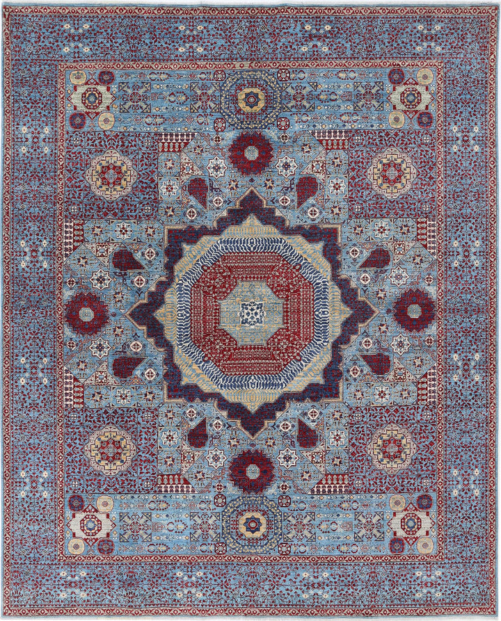 Hand Knotted Fine Mamluk Wool Rug 8' 1" x 9' 10" - No. AT68382