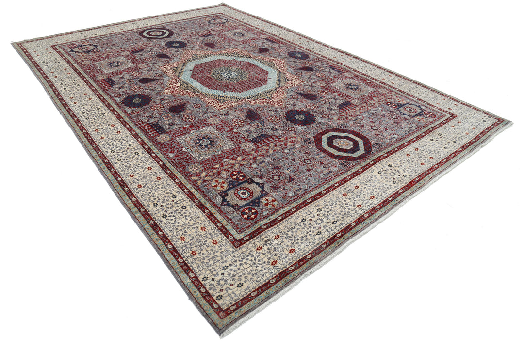 Hand Knotted Fine Mamluk Wool Rug 8' 9" x 12' 3" - No. AT26249