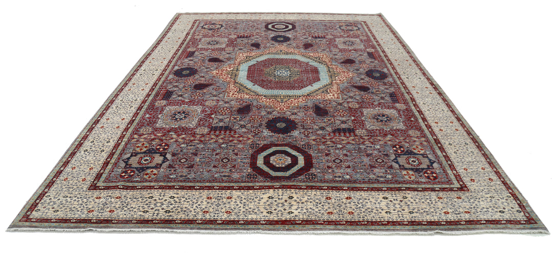 Hand Knotted Fine Mamluk Wool Rug 8' 9" x 12' 3" - No. AT26249