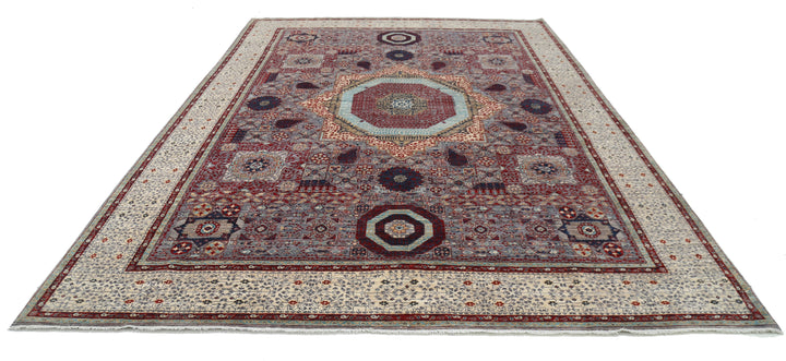 Hand Knotted Fine Mamluk Wool Rug 8' 9" x 12' 3" - No. AT26249