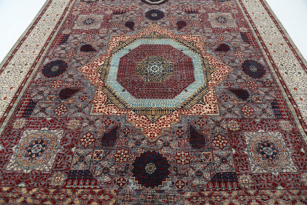 Hand Knotted Fine Mamluk Wool Rug 8' 9" x 12' 3" - No. AT26249